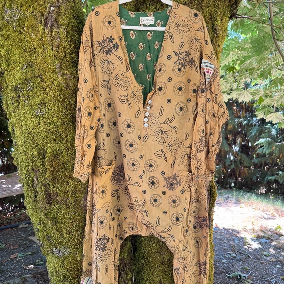 Kantha Bae Long Sleeve Cotton Romper - Picture 1 of 14